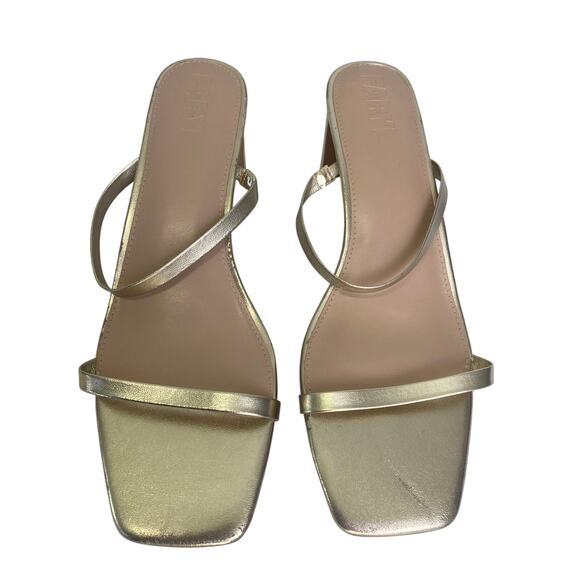 Faryl by Farylrobin Analisa Sandals Womens US 12 Gold Slip On Block Heel - Picture 1 of 6